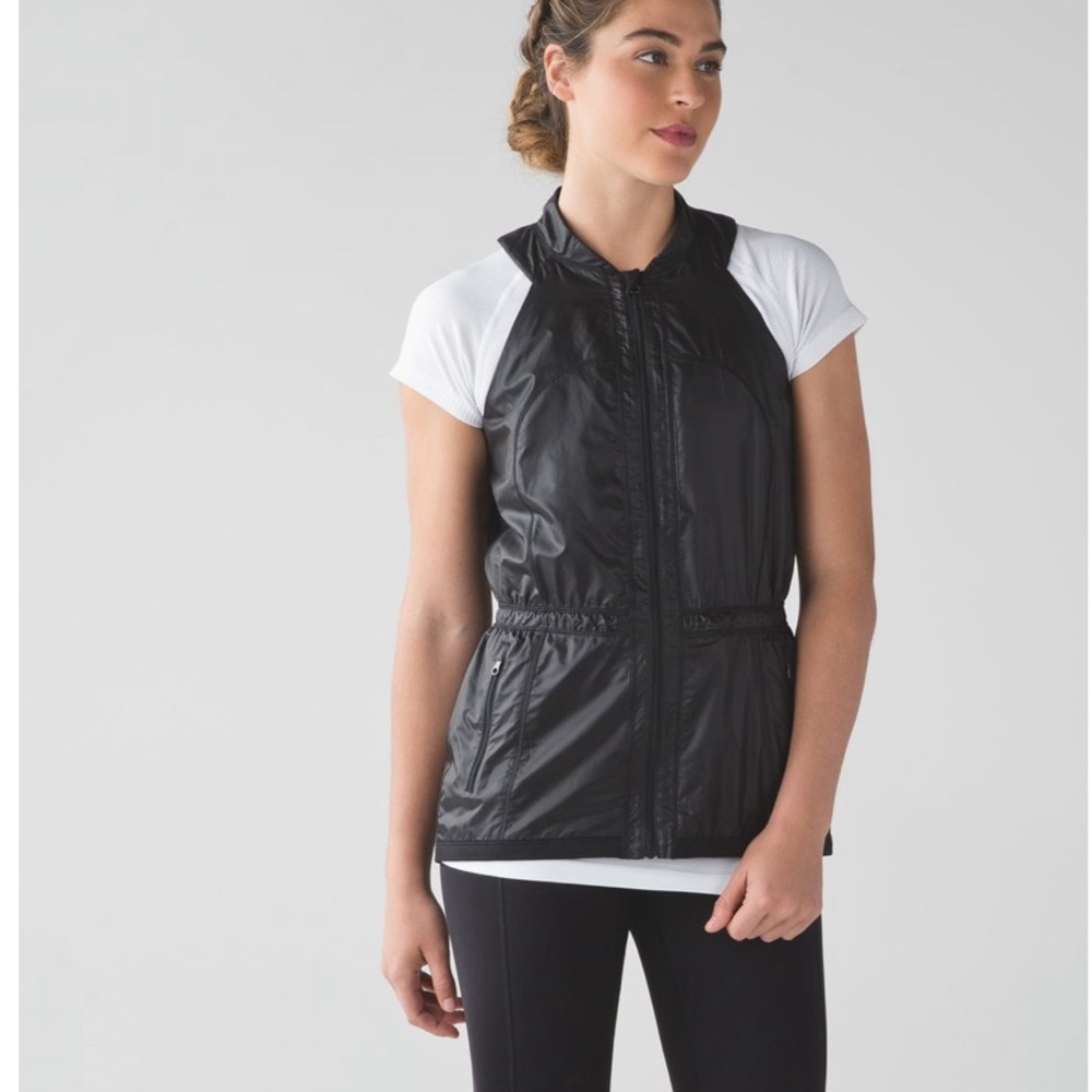 lululemon athletica Black Lightweight Zip-Front Halter Vest 2 0